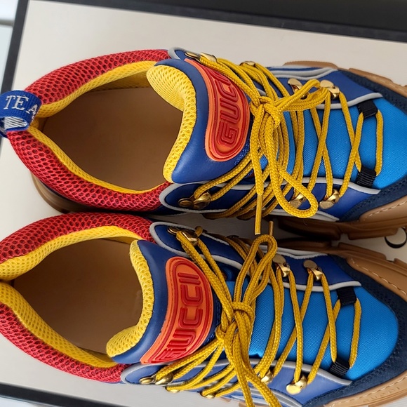 Authentic Gucci Flashtreck Multi Color Trainer sneaker Mens size 8 - Picture 5 of 7